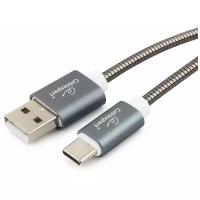 USB Type-C кабель Cablexpert CC-G-USBC02Gy-1M