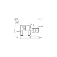 Шрус внутренний правый 36x42x31 Asva HNIP551 Honda: 44010-SP0-310 44310-SP0-310 44310SP0300 Honda Legend Ii (Ka7)