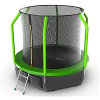 Каркасный батут EVO Jump Cosmo 8FT с нижней сетью 244х244х210 см, green