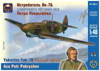 ARK Models Истребитель Як-7Б cоветского лётчика-аса Петра Покрышева, 1/48, Сборная модель