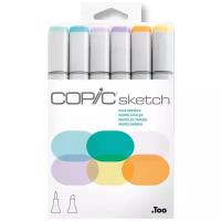 COPIC набор маркеров Sketch Pale Pastels (H21075-667), 6 шт