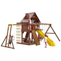 Детский игровой комплекс New Sunrise Форт 2 (уличная спортивно-игровая площадка для дачи из дерева)