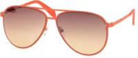 Солнцезащитные очки CALVIN KLEIN, авиаторы, оправа: металл, с защитой от УФ, градиентные, устойчивые к появлению царапин, оранжевый