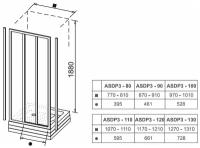 Душевая дверь раздвижная Ravak Supernova ASDP3-80 сатин+транспарент