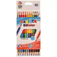 Carioca Карандаши цветные BiColor двусторонние 12 шт, 24 цвета (42991)