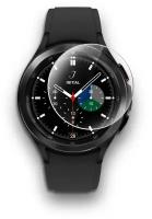 Защитное стекло на Samsung Galaxy Watch 4 Classic (46mm) Гибрид: пленка+стекловолокно на Экран прозрачное тонкое 2 шт Brozo