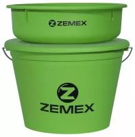 Ведро Zemex 25л с крышкой и тазиком 25л зелёный