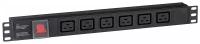 Блок розеток горизонтальный ExeGate ServerPro PDU-19H012 Al-6C19-C20-SW (19