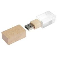 Флешки Без бренда Флешка E 310 Wood BL, 32 ГБ, USB2.0, чт до 25 Мб/с, зап до 15 Мб/с, кристалл в дереве