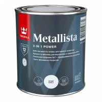 Краска по ржавчине 3 в 1 для внутренних и наружных работ Tikkurila Metallista / Тиккурила Металлиста белая 0,9 л