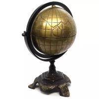 Глобус со старинной картой из бронзы, сувенирный