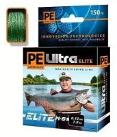 Леска плетеная AQUA Pe Ultra Elite M-8 Dark green 0.12мм 150м