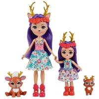 Enchantimals Mattel Сестрички с питомцами Данесса и Данетта Оленни HCF80