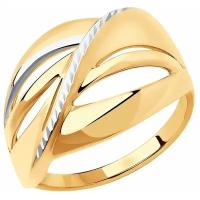 Кольцо Diamant, красное золото, 585 проба, размер 18