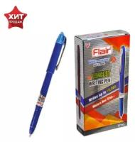 Ручка шариковая Flair Writo-Meter DX узел-игла 0.6, (пишет 10 км), шкала на стержне, синий