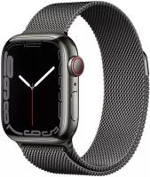 Умные часы Apple Watch Series 7 45 мм Steel Case GPS + Cellular, графит