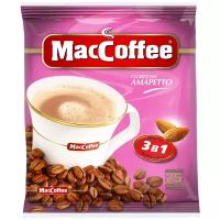 Растворимый кофейный напиток MacCoffee the Original Amaretto Амаретто 3в1, 25 пакетиков кофе по 18г