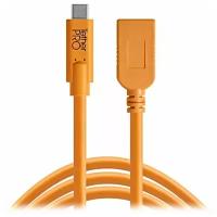 Кабель Tether Tools TetherPro USB-C to USB-A Female Adapter 4.6m Orange (CUCA415-ORG)