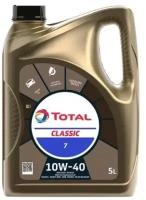 Полусинтетическое моторное масло TOTAL Classic 7 10W-40, 5 л