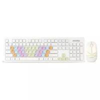 Комплект клавиатура+мышь с цветными клавишами Smartbuy 218346AG белый (SBC-218346AG-W) /20