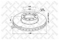 Тормозной диск передний Stellox 85-00747-SX