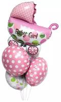 Набор воздушных шаров Страна Карнавалия Рождение девочки, коляска