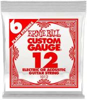 ERNIE BALL 1012 Plain Steel .012 Струна одиночная для акустической и электрогитары