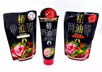 Nihon Подарочный набор по уходу за волосами Wins premium camellia oil 3 средства шампунь, бальзам и кондиционер