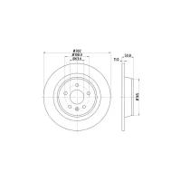 Диск тормозной ford galaxy 06-/kuga 08-/mondeo 07-/s-max 06- задний, hella pagid, 8dd 355 118-841