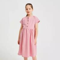 Школьное платье Minaku, размер 122, розовый, фиолетовый