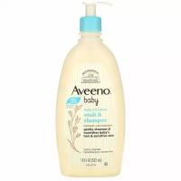 Aveeno, детское увлажняющее средство для мытья тела и шампунь, с легким запахом, 532 мл (18 жидк. унций)