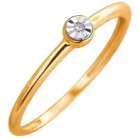Кольцо помолвочное Эстет комбинированное золото, 585 проба, бриллиант