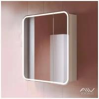 Alavann Зеркальный шкаф Alavann Lana 80 см, с подсветкой, белый холодный перевертыш