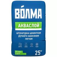 Штукатурка цементная волма Акваслой, трещиностойкая, армированная волокнами, 25кг