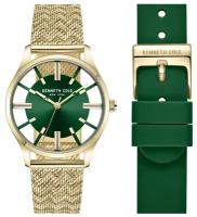 Наручные часы KENNETH COLE Classic, зеленый, золотой