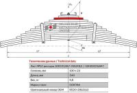 Лист №12 Рессора задняя для грузовиков производства ПАО КамАЗ 6520, 6522, 65221 13 листов