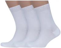 Комплект из 3 пар мужских носков НАШЕ Смоленской чулочной фабрики рис. 1, белые №0