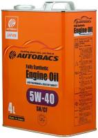 Синтетическое моторное масло Autobacs Fully Synthetic 5W-40 SN/CF, 4 л