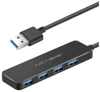 Хаб Acasis USB 3.0 Compact Portable Hub 4 Ports, (AB3-L412 120см), черный