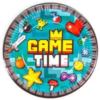 Тарелки (7''/18 см) Game Time, Пиксели, 6 шт