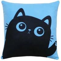 Подушка декоративная матех MEOW LINE. SPIDER 35*35*15. Цвет голубой, черничный