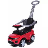 Каталка-толокар Babycare Sport Car с резиновыми колесами и кожаным сиденьем 614W красный