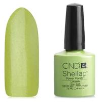 Гель лак. Шеллак. Гель-лак цвет-лаймовый мерцающий CND Shellac Limeade