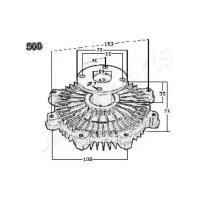 Сцепление, вентилятор радиат, VC500 JAPANPARTS VC-500