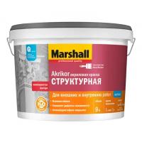 Декоративное покрытие Marshall Akrikor структурная, белый, 9 кг, 9 л