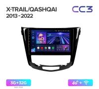 Магнитола Teyes CC3 4/32 Nissan X-Trail xtrail X - Trail 3 T32 2013 - 2022 Qashqai 2 J11