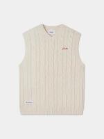 Жилет Butter Goods Cable Knit Vest, слоновая кость, L