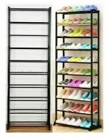 Стеллаж / Каркасная стойка для обуви / Напольный стеллаж /Amazing Shoe Rack / До 30 пар обуви /Черный