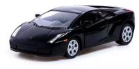 Машина металлическая Lamborghini Gallardo, 1:32, открываются двери, инерция, цвет чёрный
