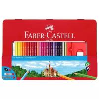 Faber-Castell Карандаши цветные Замок с точилкой, ластиком и двумя чернографитными карандашами 48 цветов (115888)